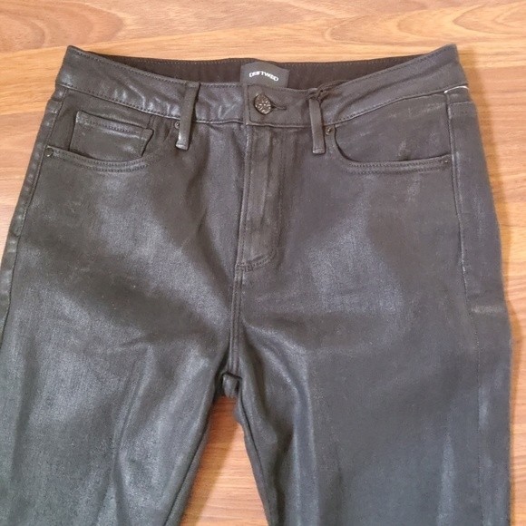 NWOT Driftwood Slim Skinny Embroidered Floral Denim Jeans Size 28 Black - Picture 6 of 15